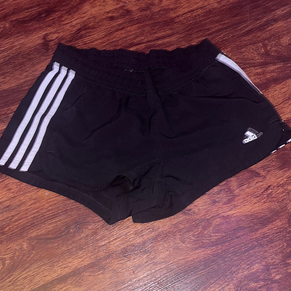 black & white stripped adidas shorts size small worn a few times good condition